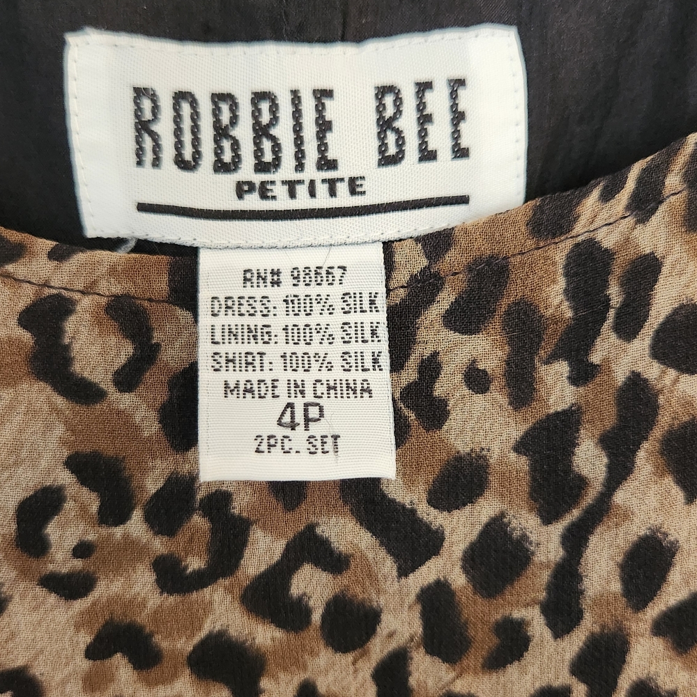 100 % Silk Leopard Dress and Top Set - Picture 2 of 7